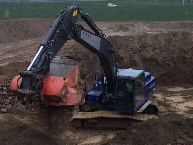 Cleaning up jumping pit EODD with unique sieve